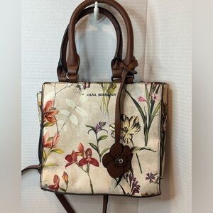 Dana Buchanan Botanical Floral Adjustable Crossbody Satchel Handbag Purse